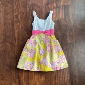 NWT Lilly Pulitzer Florabelle Party Dress Starfruit Yellow Day Lilly Size 7
